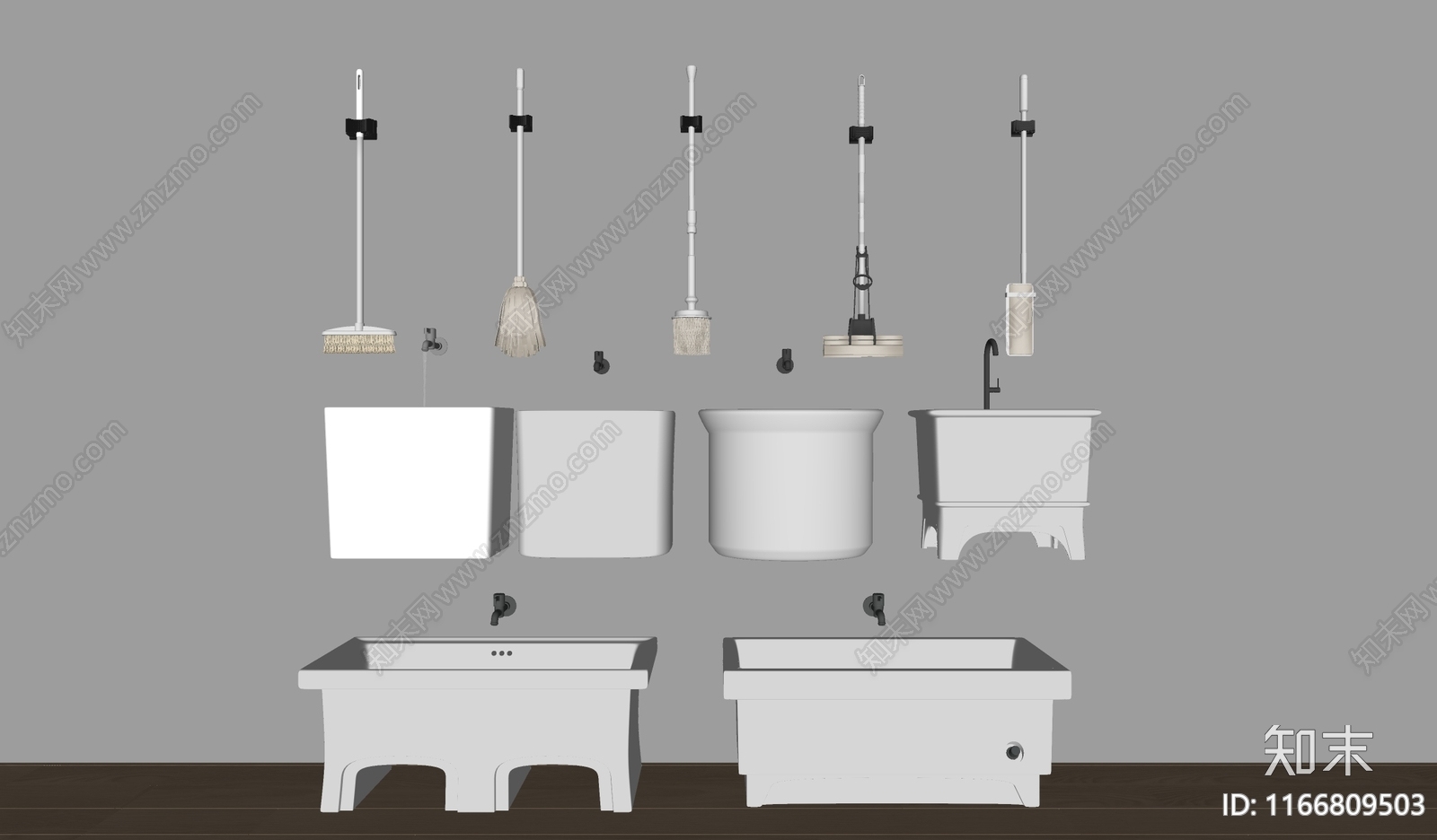拖把池SU模型下载【ID:1166809503】