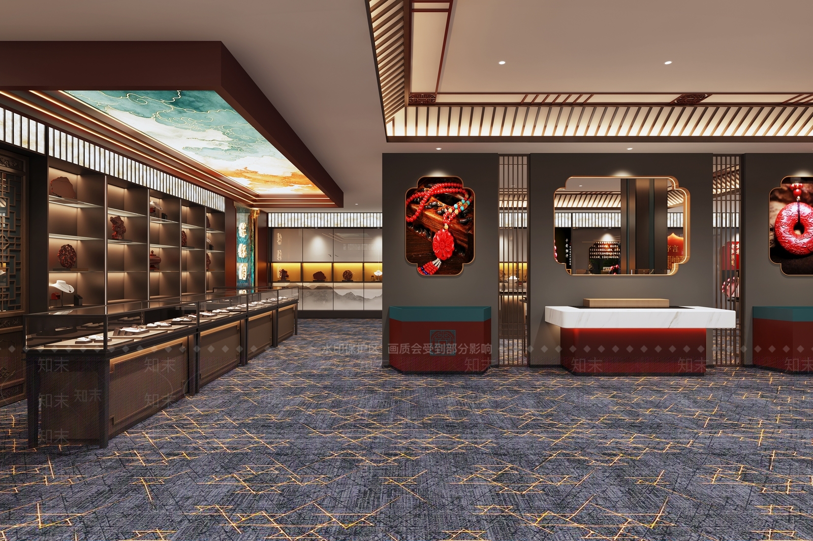 中式珠宝店3D模型下载【ID:1166816205】