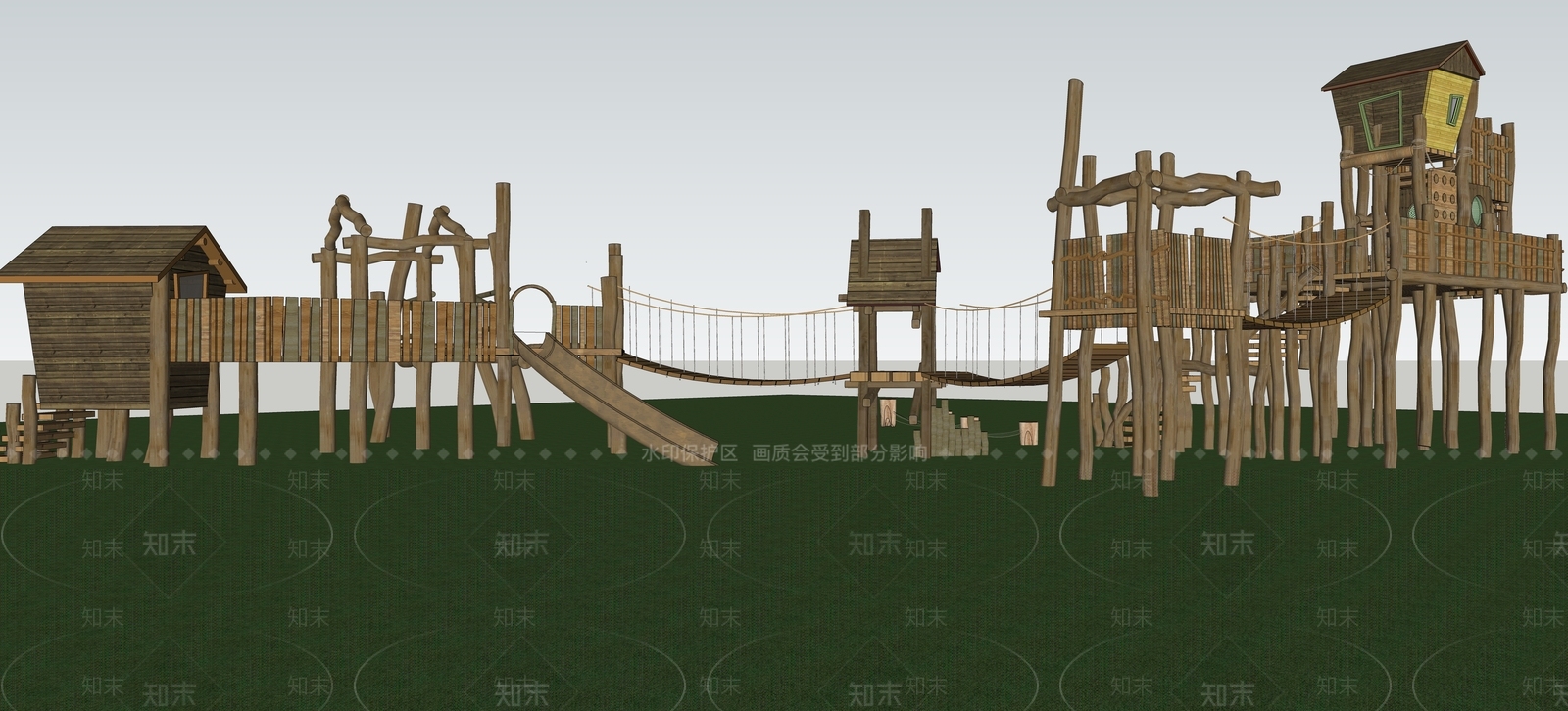 儿童器材组合SU模型下载【ID:1166828784】