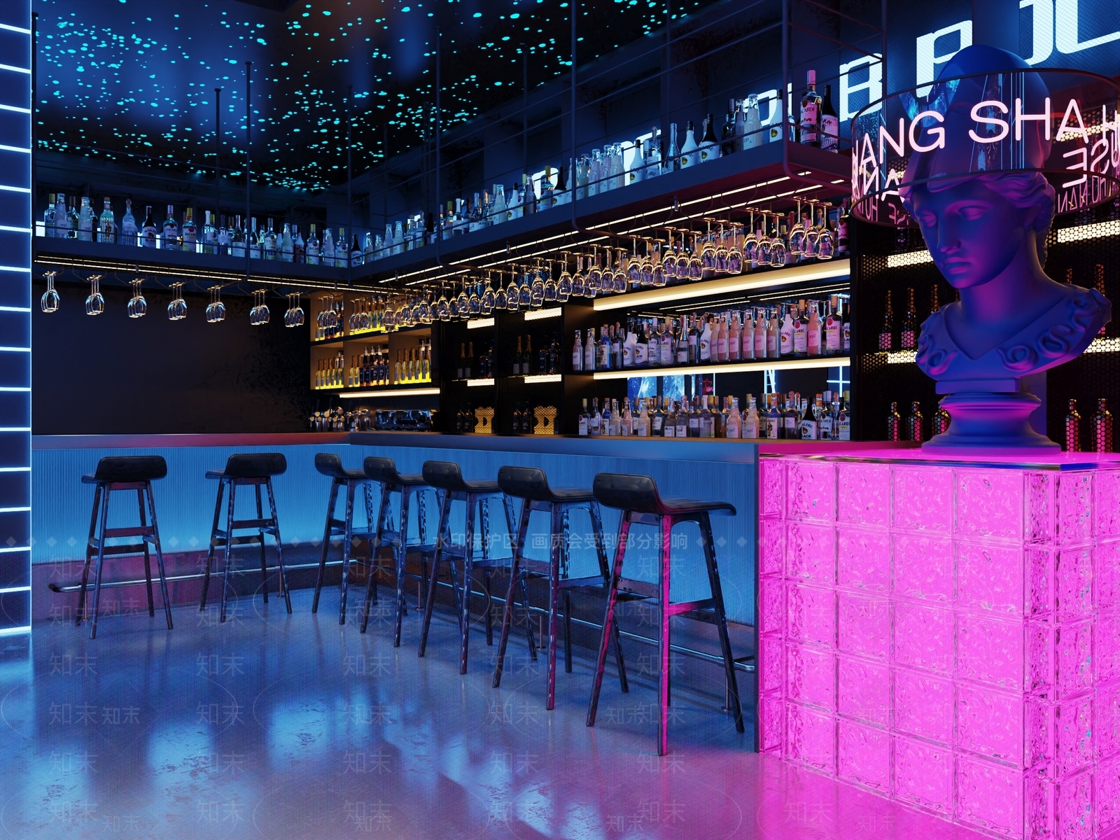 现代酒吧3D模型下载【ID:1166831050】