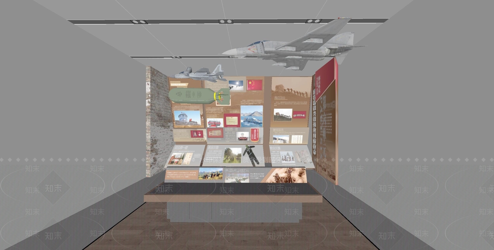 现代党建展厅SU模型下载【ID:1166832639】
