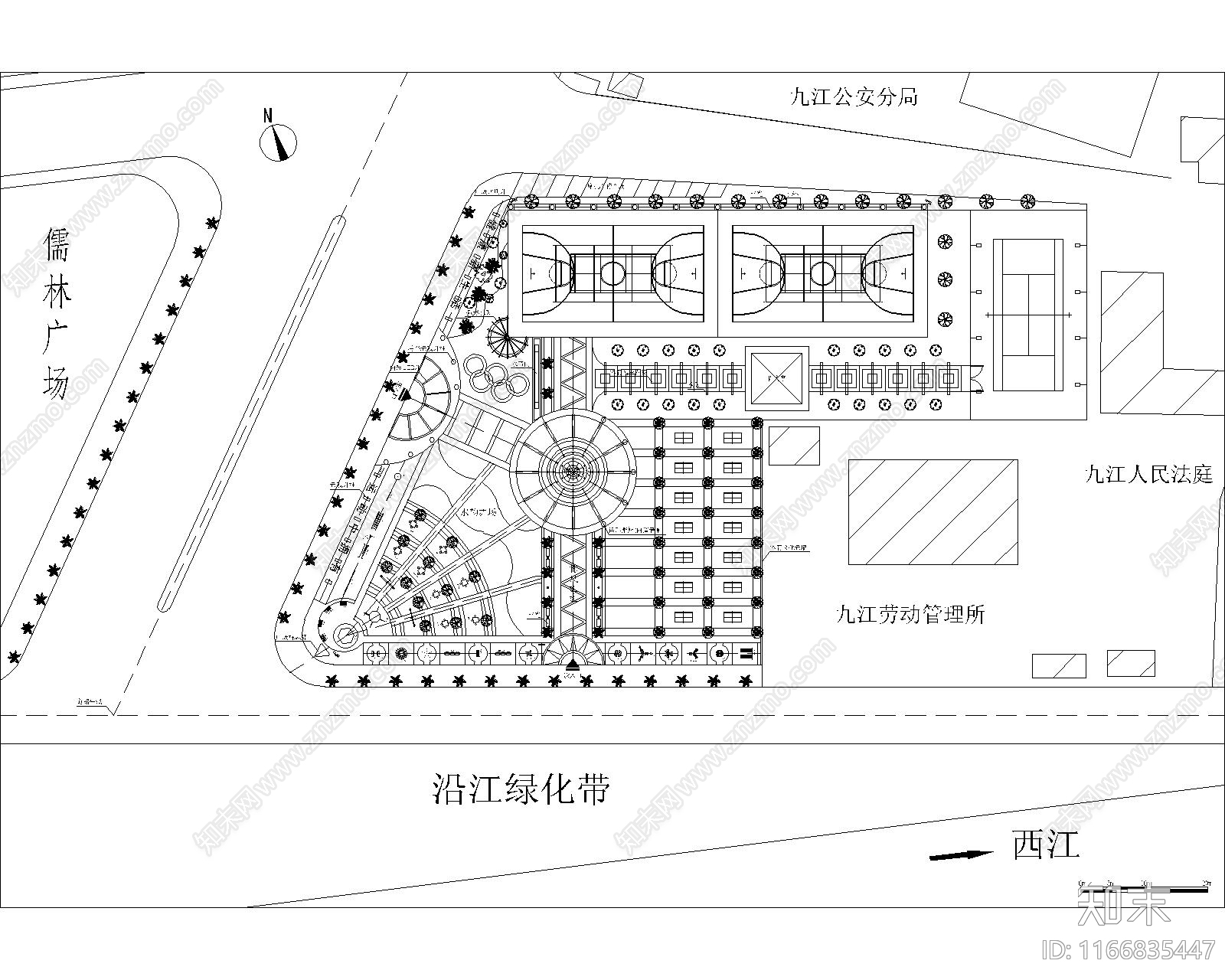 现代活动中心施工图下载【ID:1166835447】