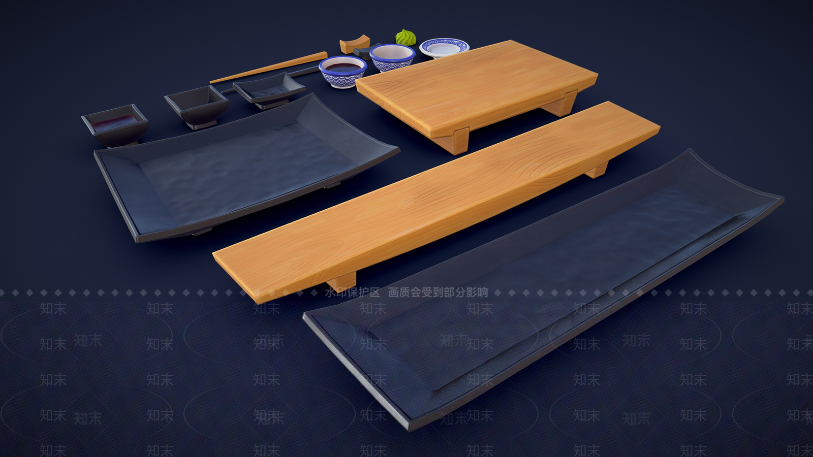 餐具3D模型下载【ID:1166836201】