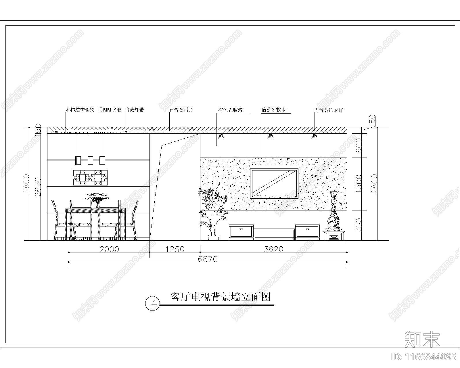 中式整体家装空间cad施工图下载【ID:1166844095】