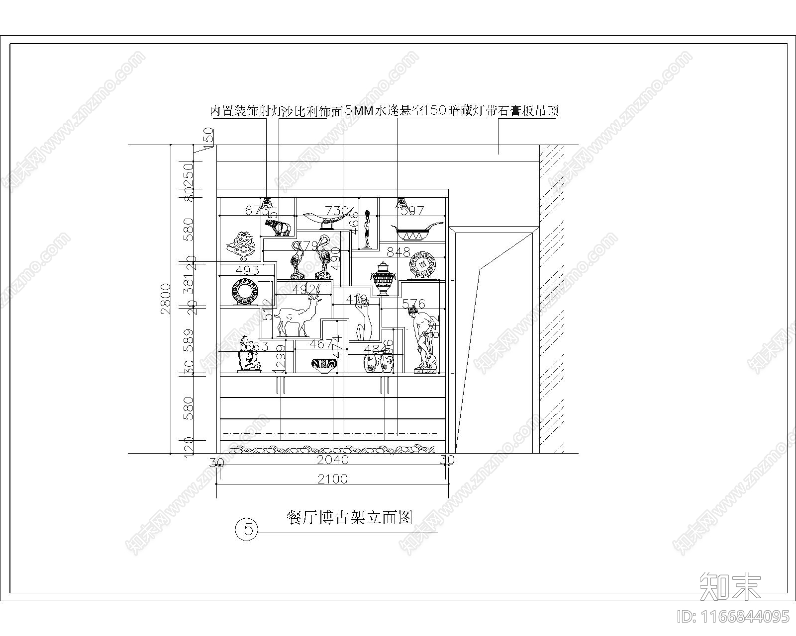 中式整体家装空间cad施工图下载【ID:1166844095】