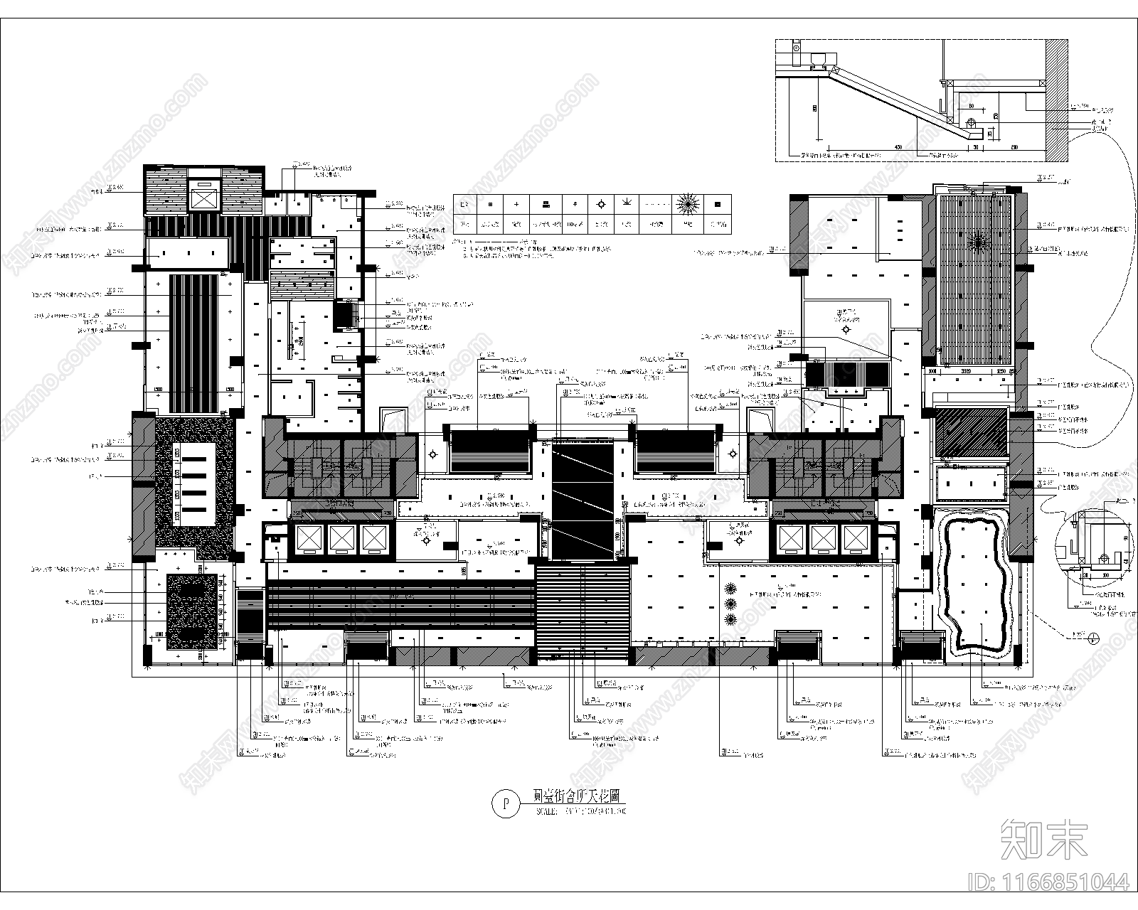 现代轻奢会所cad施工图下载【ID:1166851044】