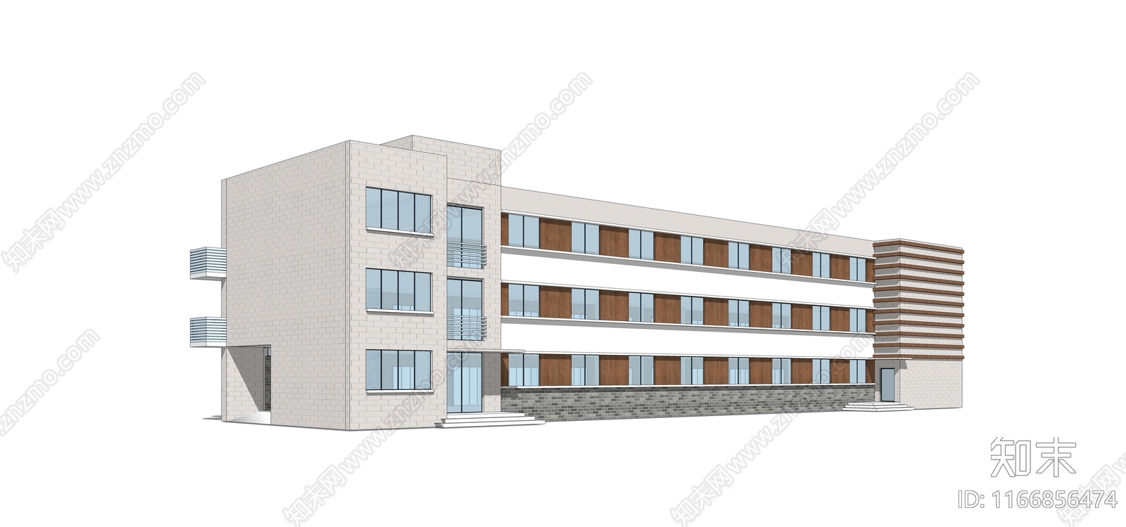 现代学校建筑SU模型下载【ID:1166856474】