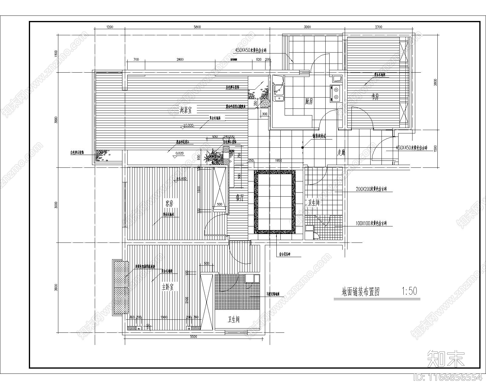 中式整体家装空间cad施工图下载【ID:1166856554】