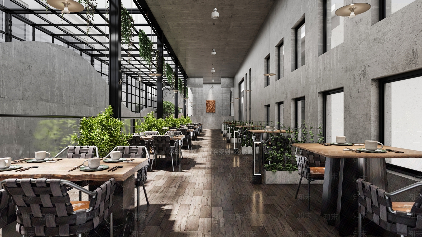 现代工业咖啡厅3D模型下载【ID:1166865183】