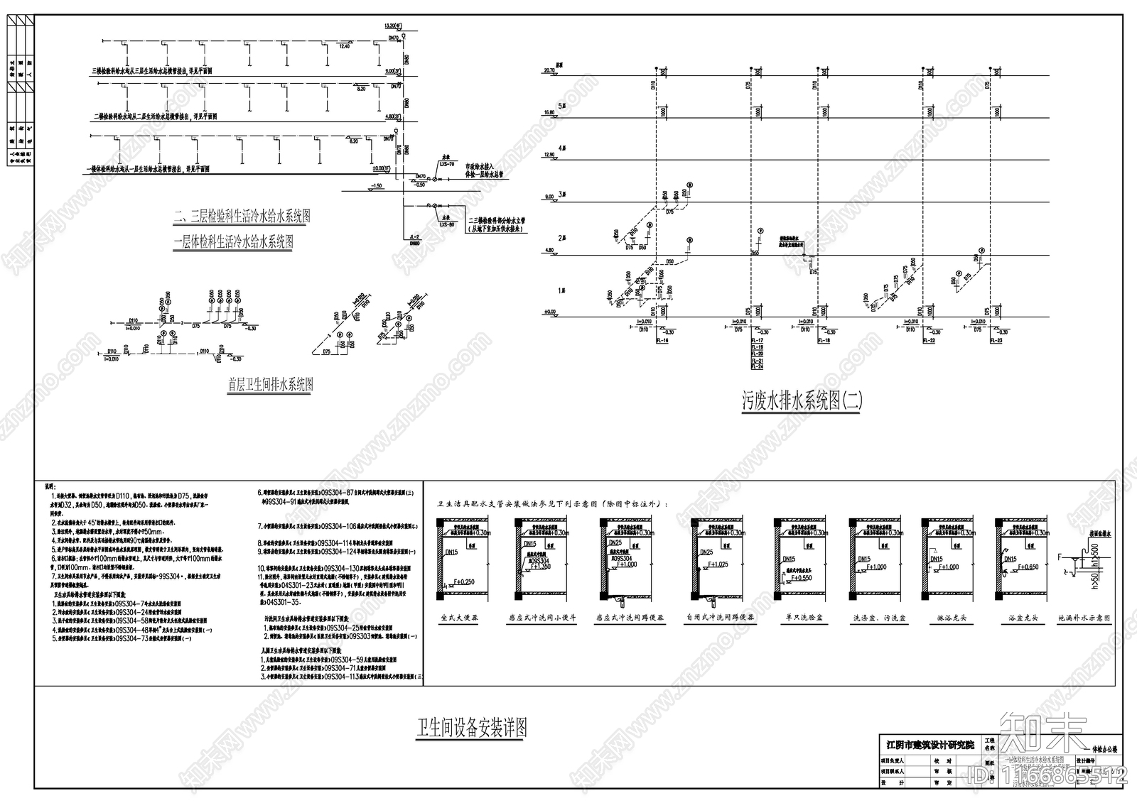给排水图施工图下载【ID:1166865512】