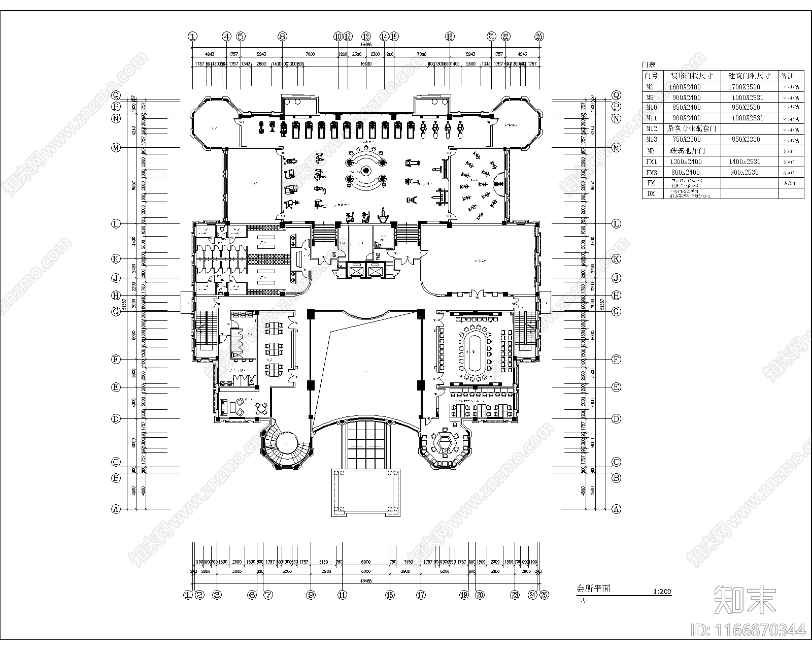 现代会所cad施工图下载【ID:1166870344】