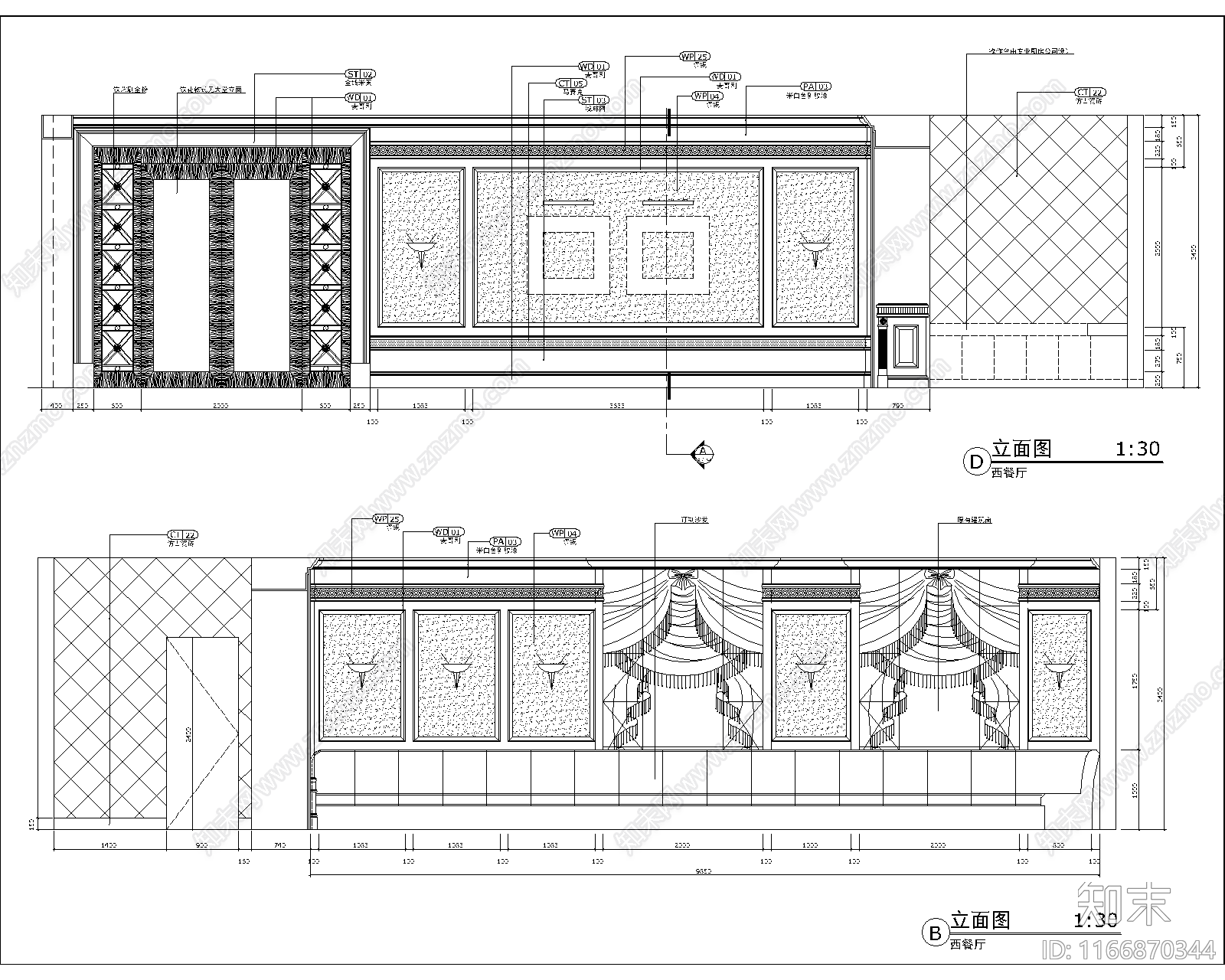 现代会所cad施工图下载【ID:1166870344】