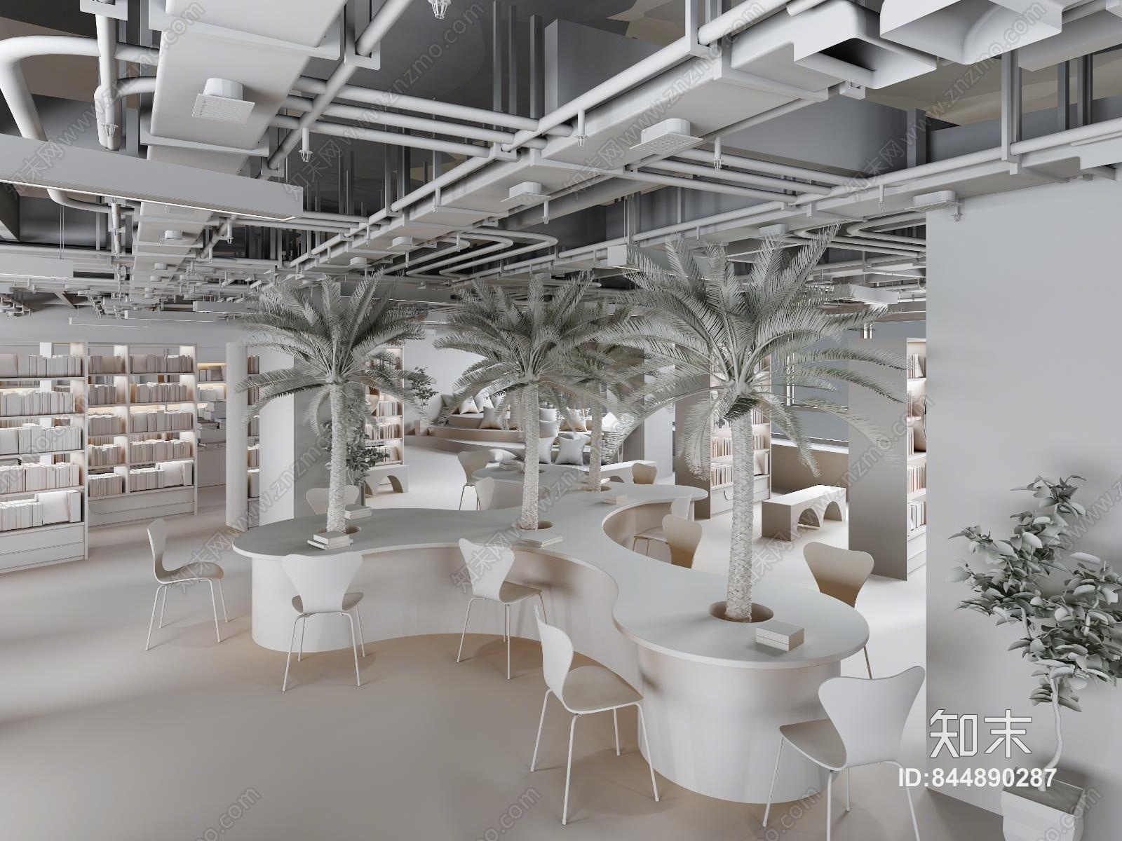 现代书店3D模型下载【ID:844890287】