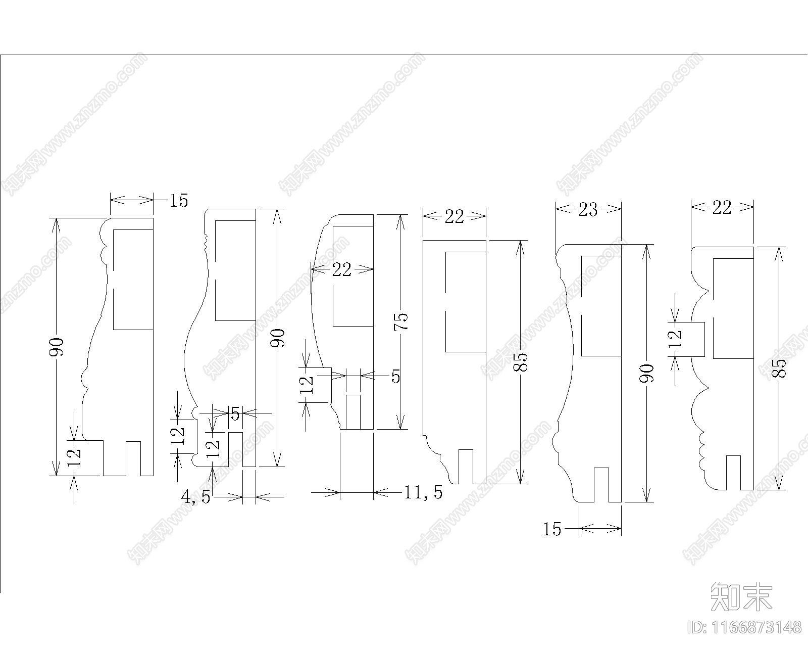 美式家具节点详图cad施工图下载【ID:1166873148】