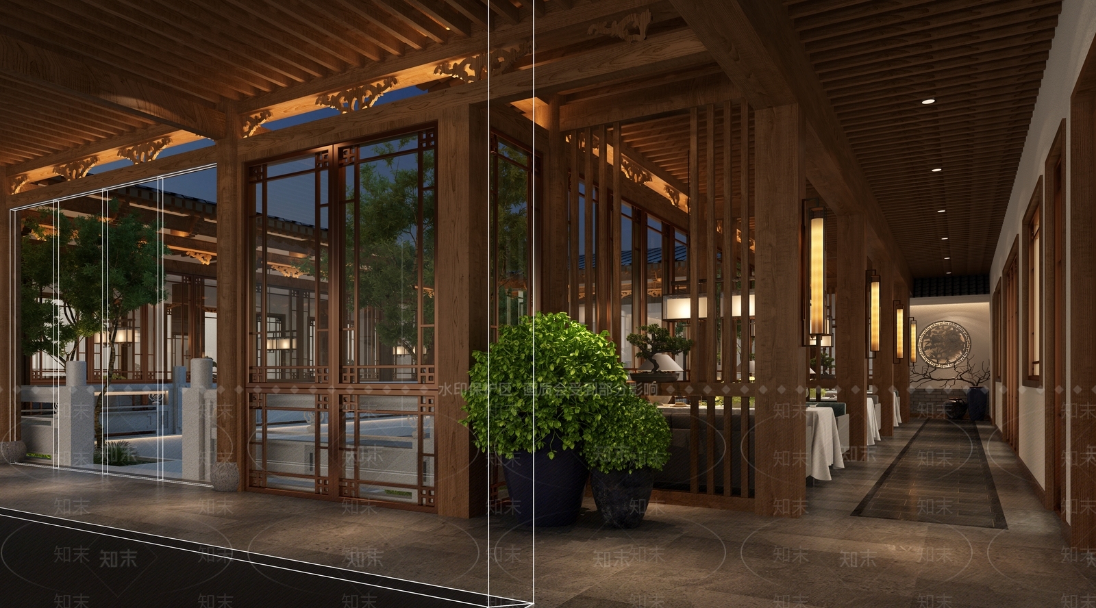 中式其他餐饮空间3D模型下载【ID:1166880536】