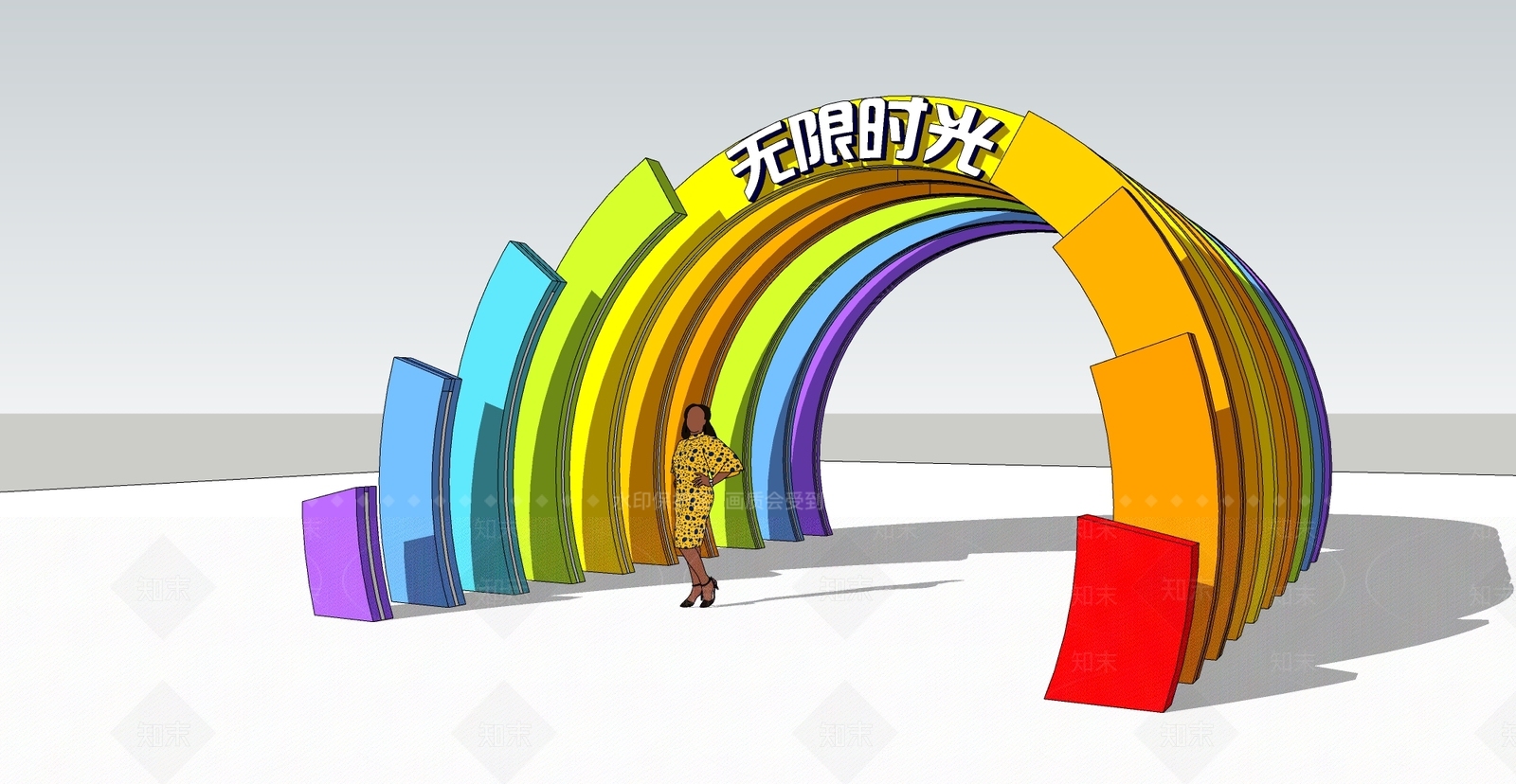 现代雕塑SU模型草图