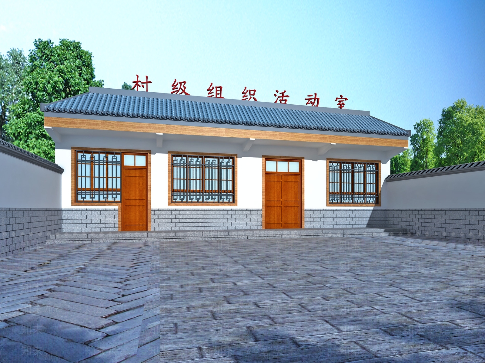 现代新中式办公楼3D模型下载【ID:1166882244】