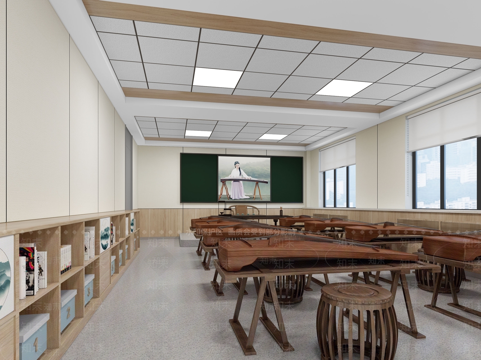 现代教室3D模型下载【ID:1166885001】