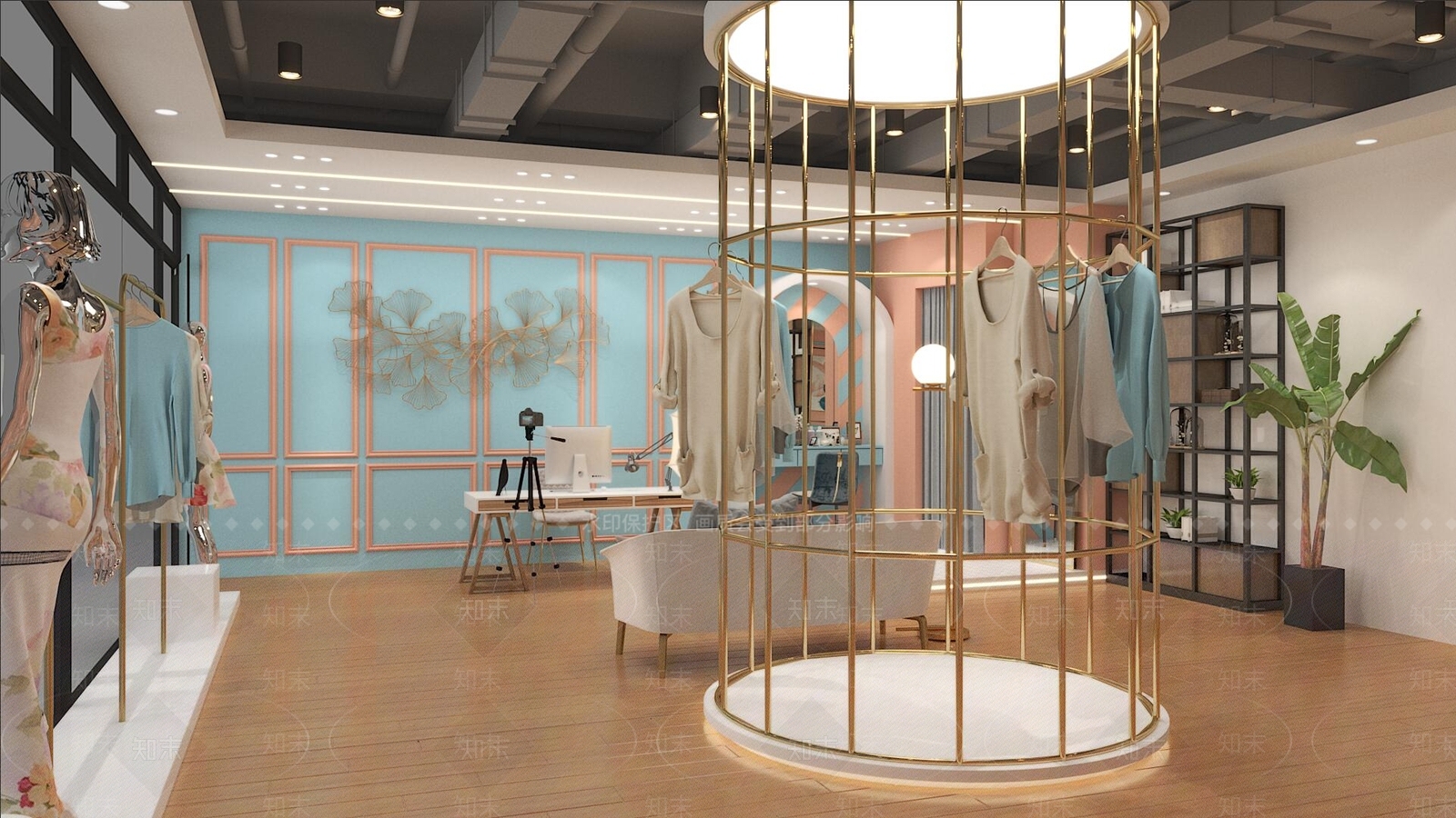现代服装店3D模型下载【ID:1166889100】