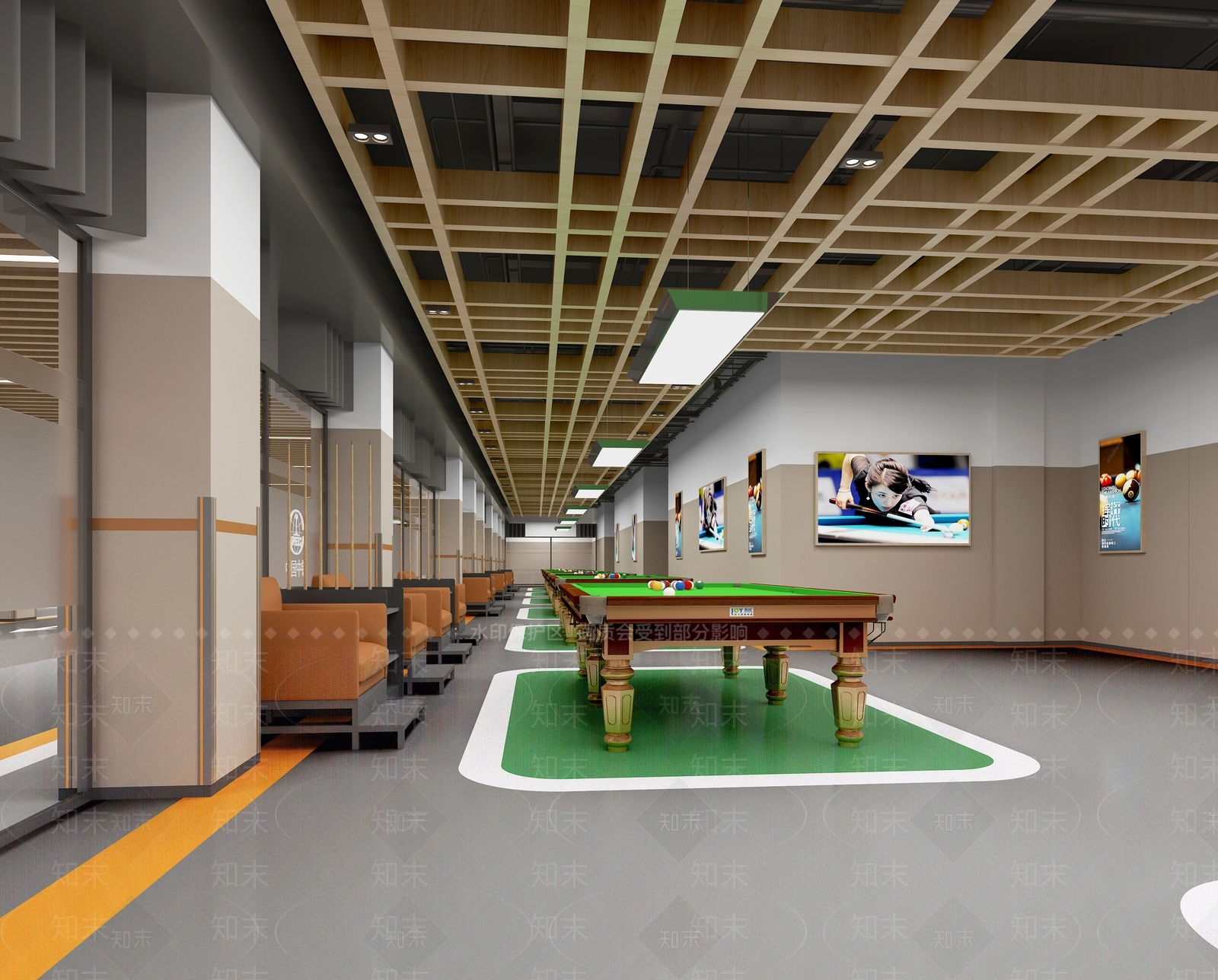 现代室内停车场3D模型下载【ID:1166889877】