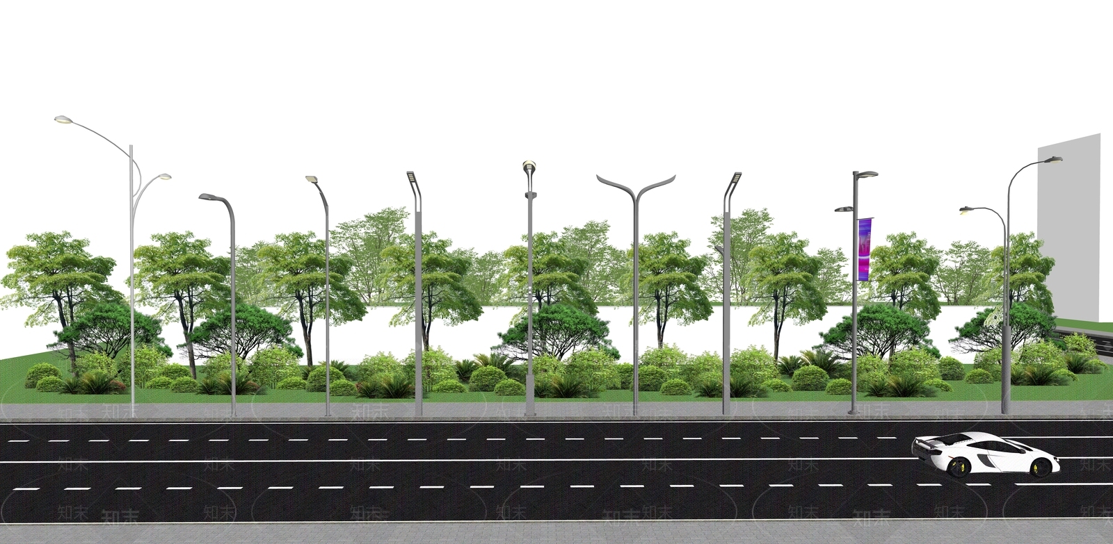 现代新中式路灯SU模型下载【ID:1166901812】