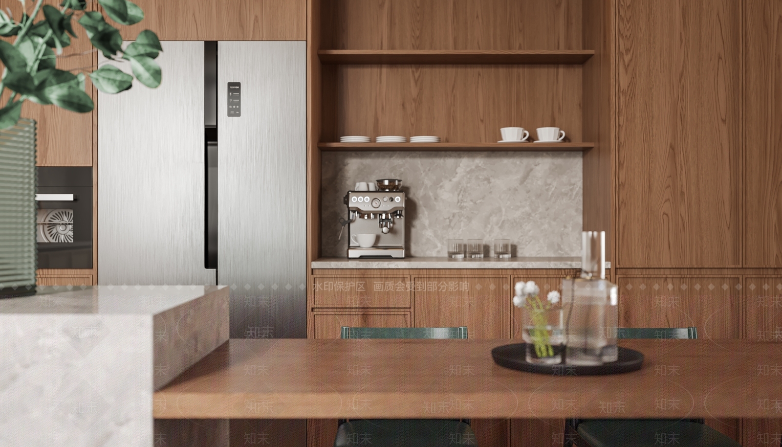 现代家居餐厅3D模型下载【ID:1214669186】