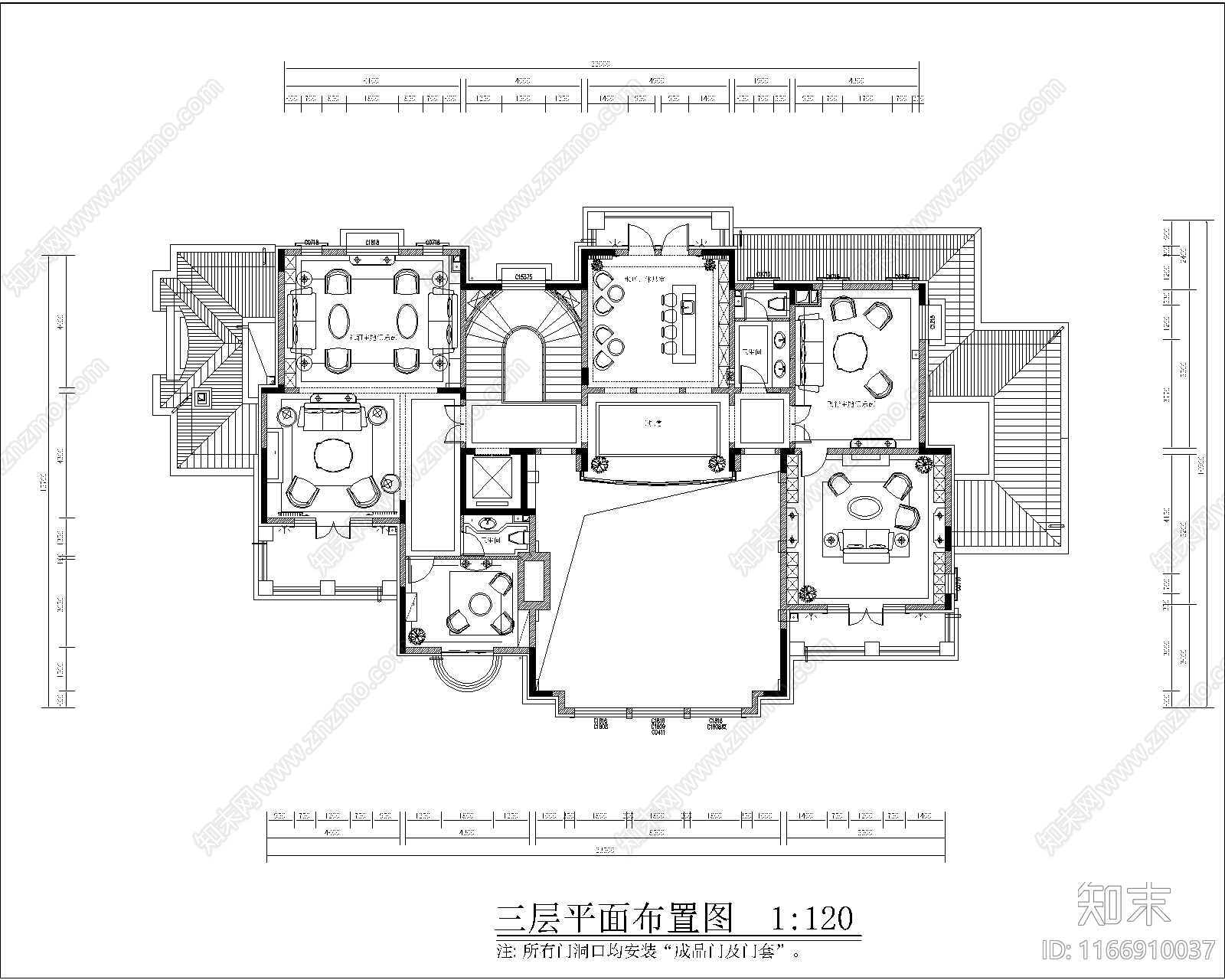 现代欧式售楼处cad施工图下载【ID:1166910037】