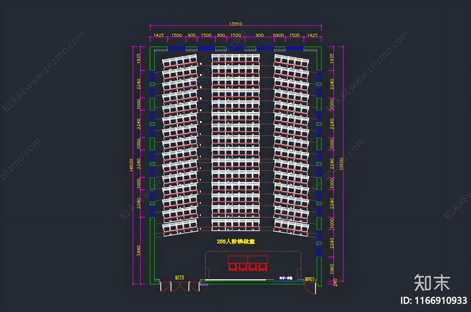 现代教室cad施工图下载【ID:1166910933】