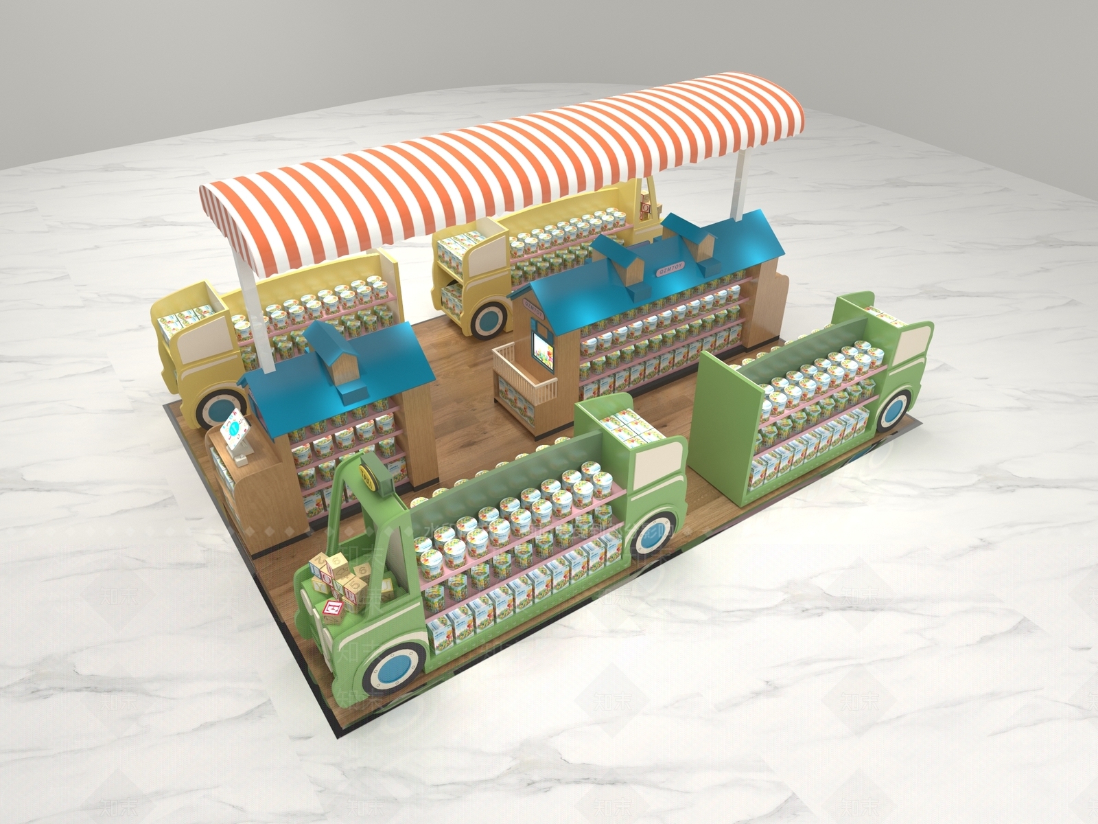 现代玩具礼品店3D模型下载【ID:1166929394】