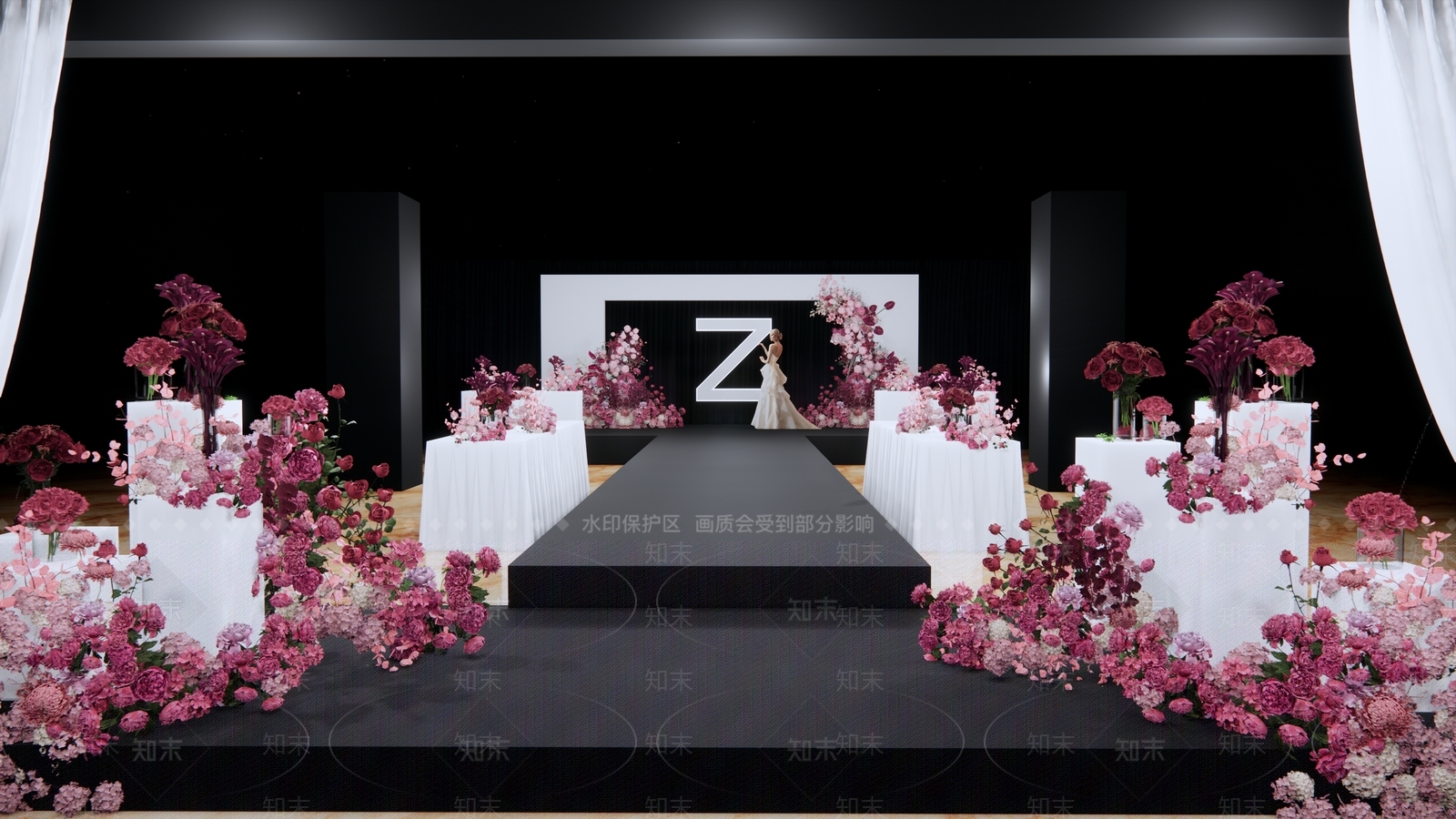 现代简约舞台SU模型下载【ID:1166931515】
