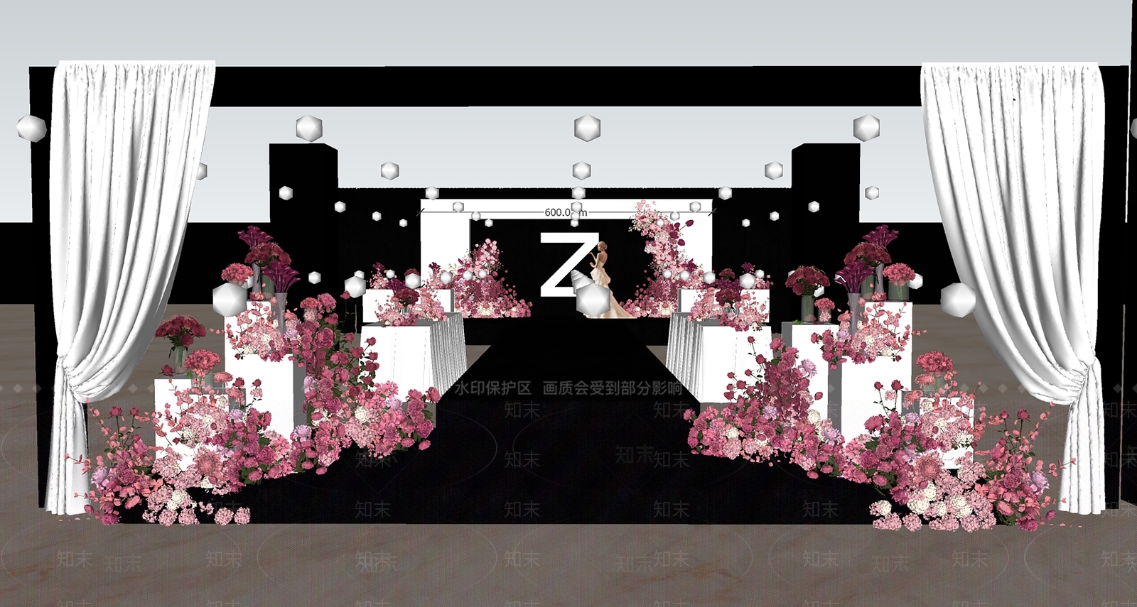 现代简约舞台SU模型下载【ID:1166931515】
