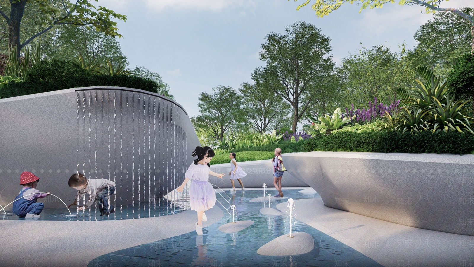 现代儿童游乐区SU模型下载【ID:1166933959】