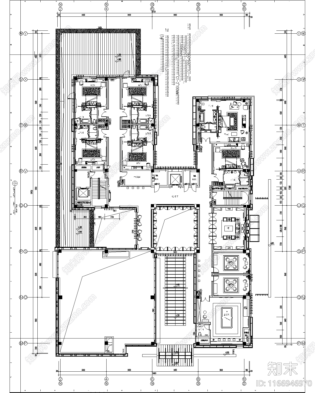现代新中式会所cad施工图下载【ID:1166946970】