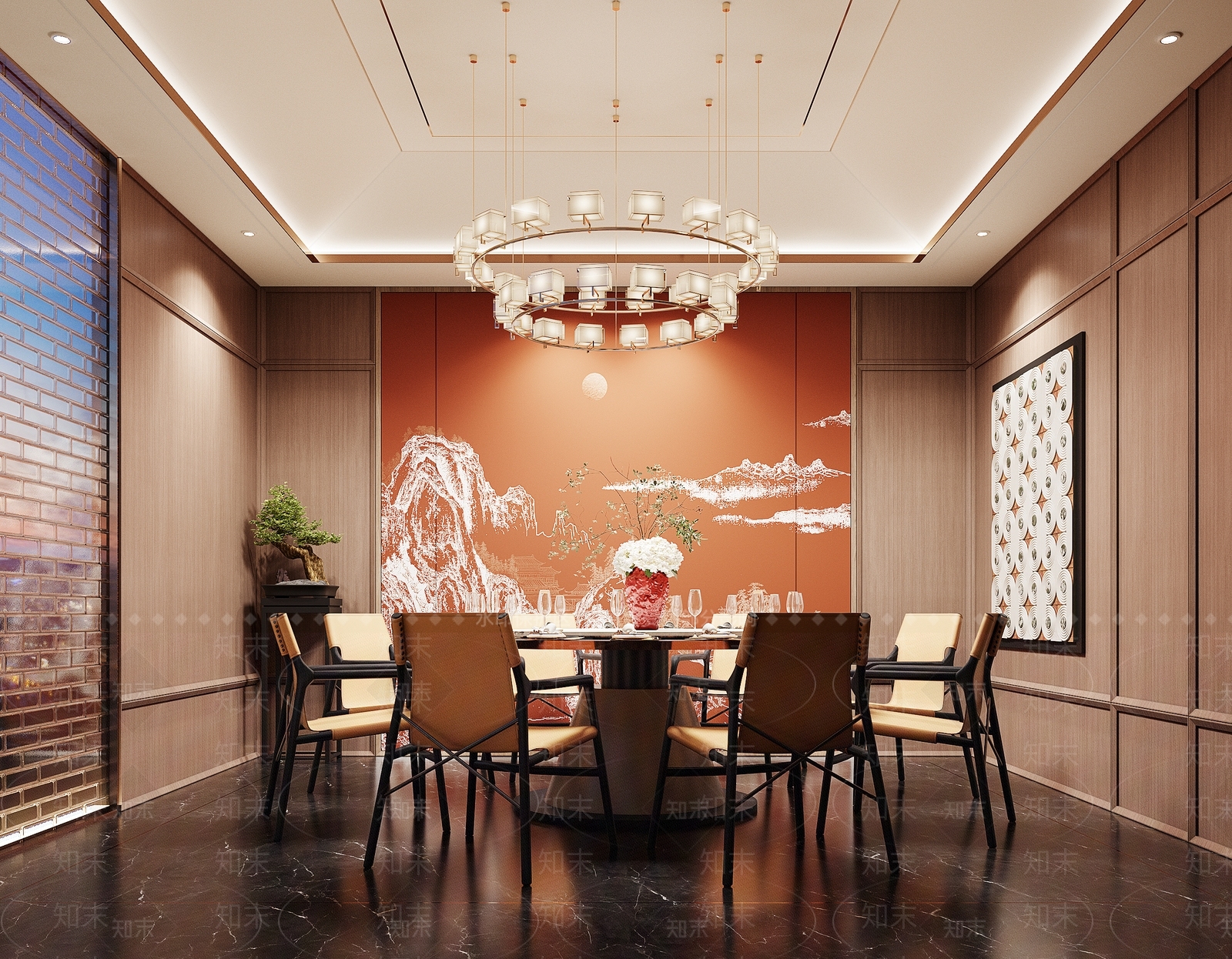 新中式中式包厢3D模型下载【ID:1166958473】