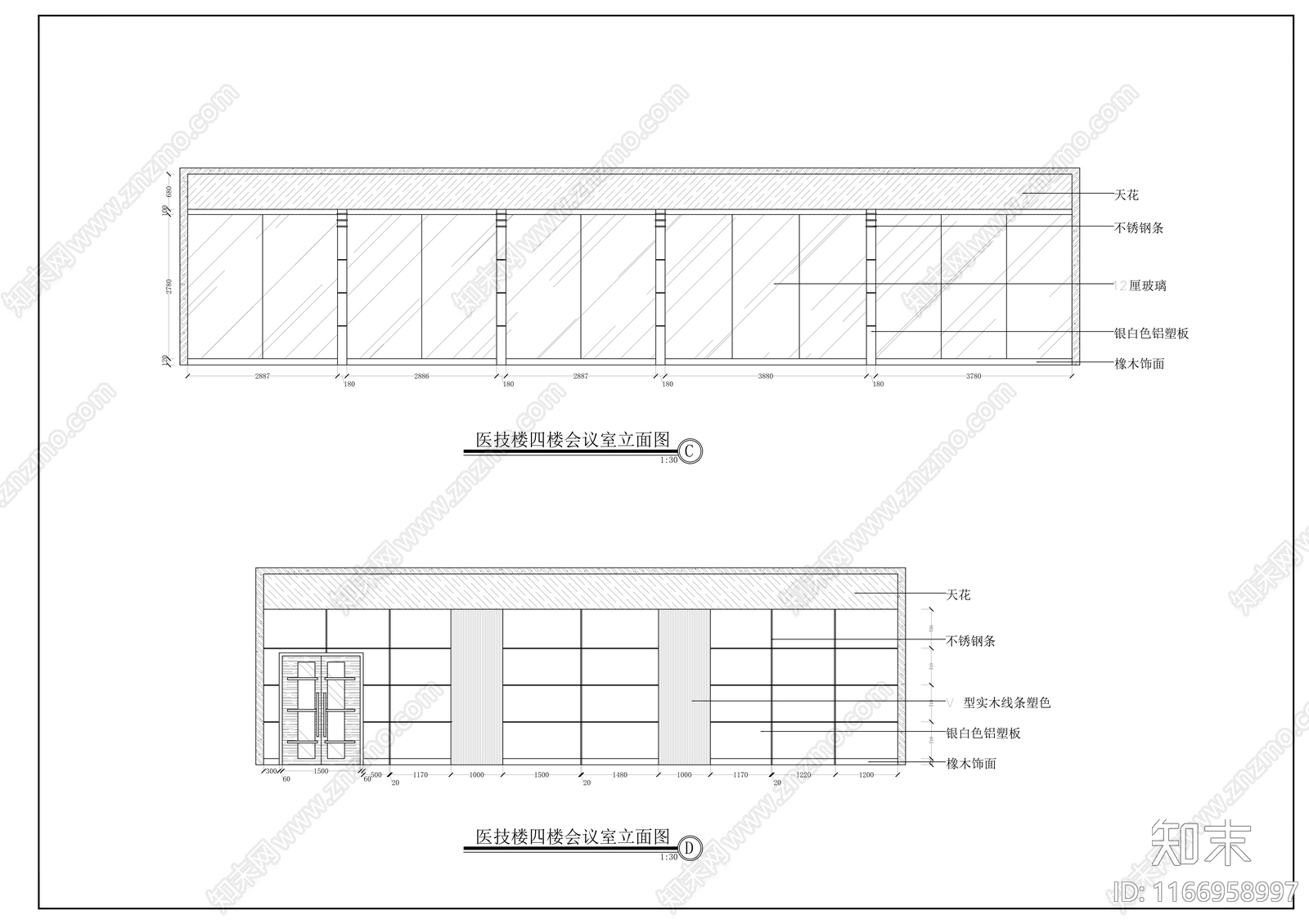 现代医院cad施工图下载【ID:1166958997】