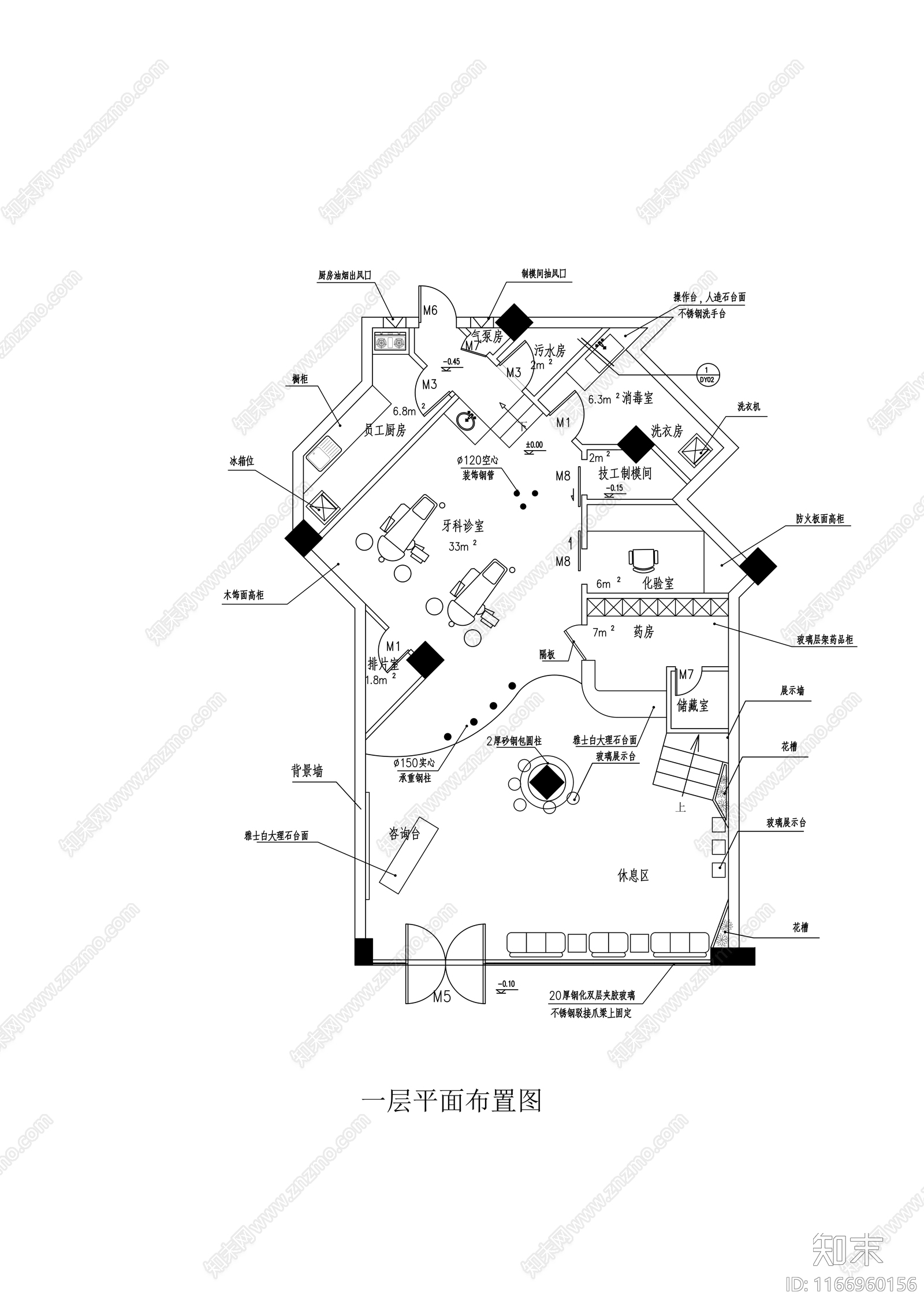 现代医院cad施工图下载【ID:1166960156】