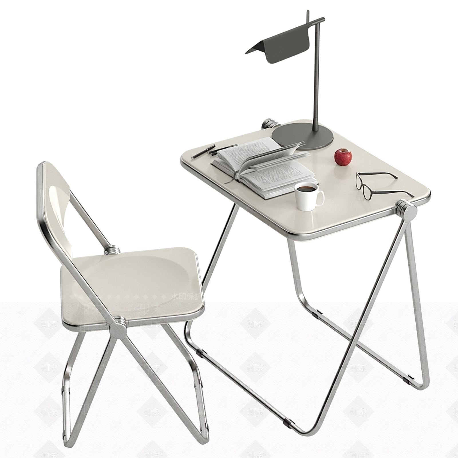 办公桌椅3D模型下载【ID:1166960991】