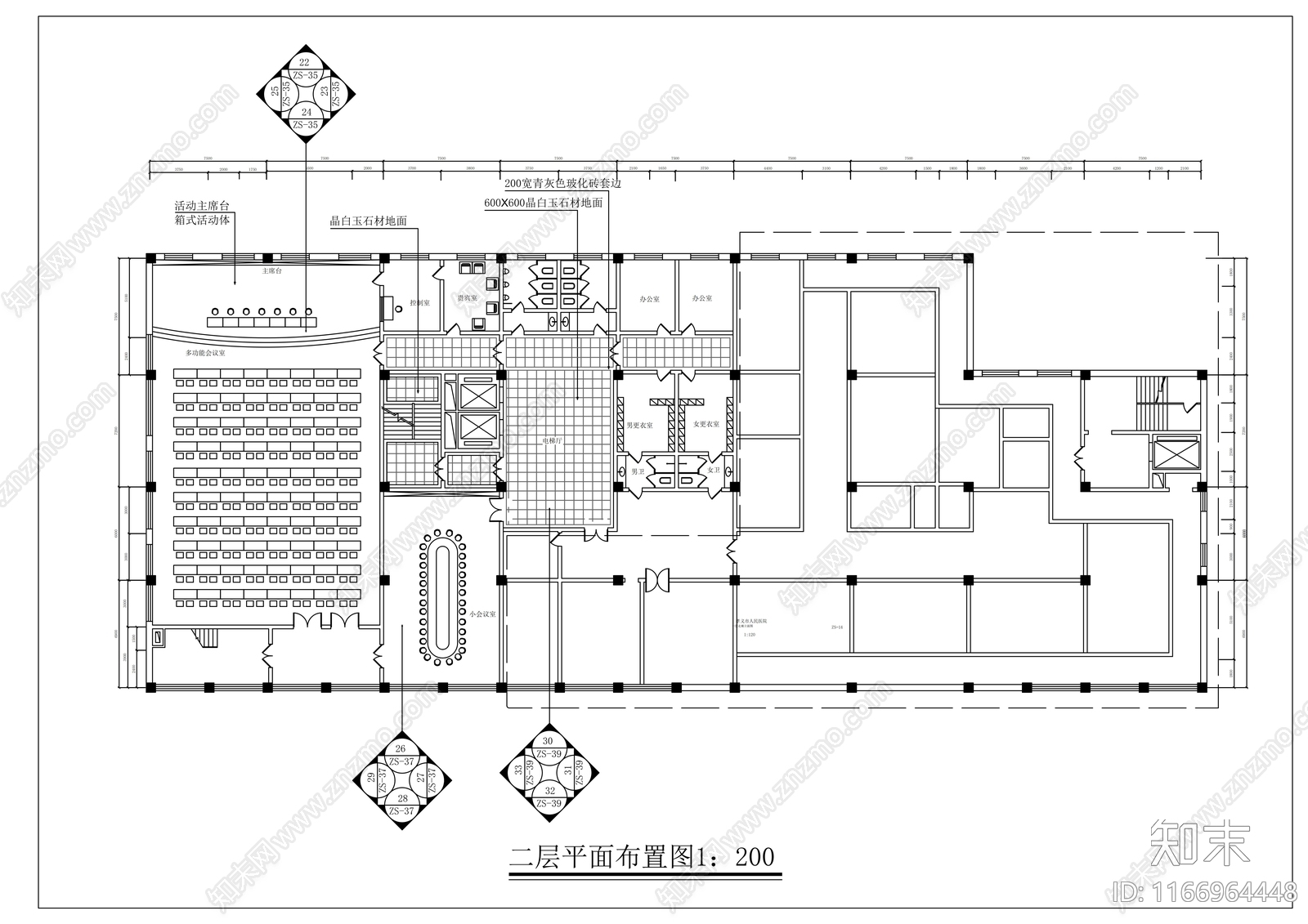 现代医院cad施工图下载【ID:1166964448】