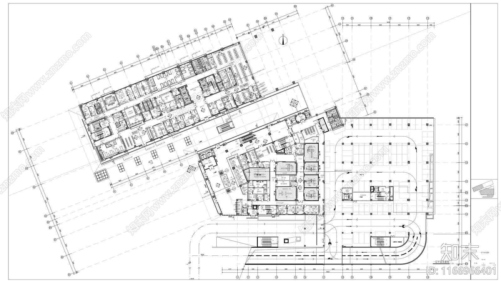 现代医院cad施工图下载【ID:1166966401】