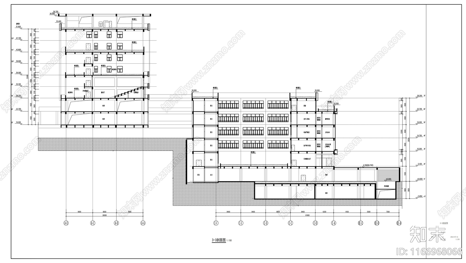 现代其他公共建筑cad施工图下载【ID:1166968066】