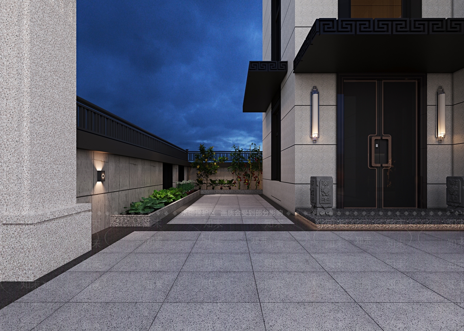 新中式庭院3D模型下载【ID:1166972306】