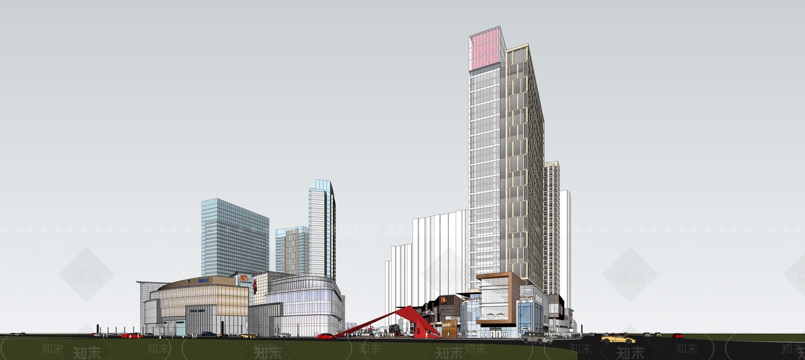 现代其他商业建筑SU模型下载【ID:1166973300】