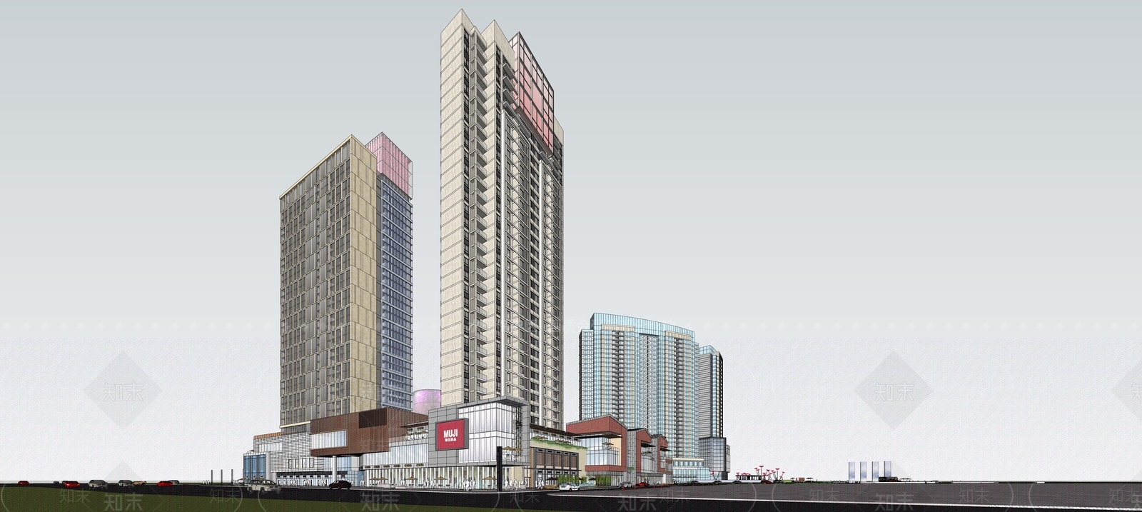 现代其他商业建筑SU模型下载【ID:1166973300】