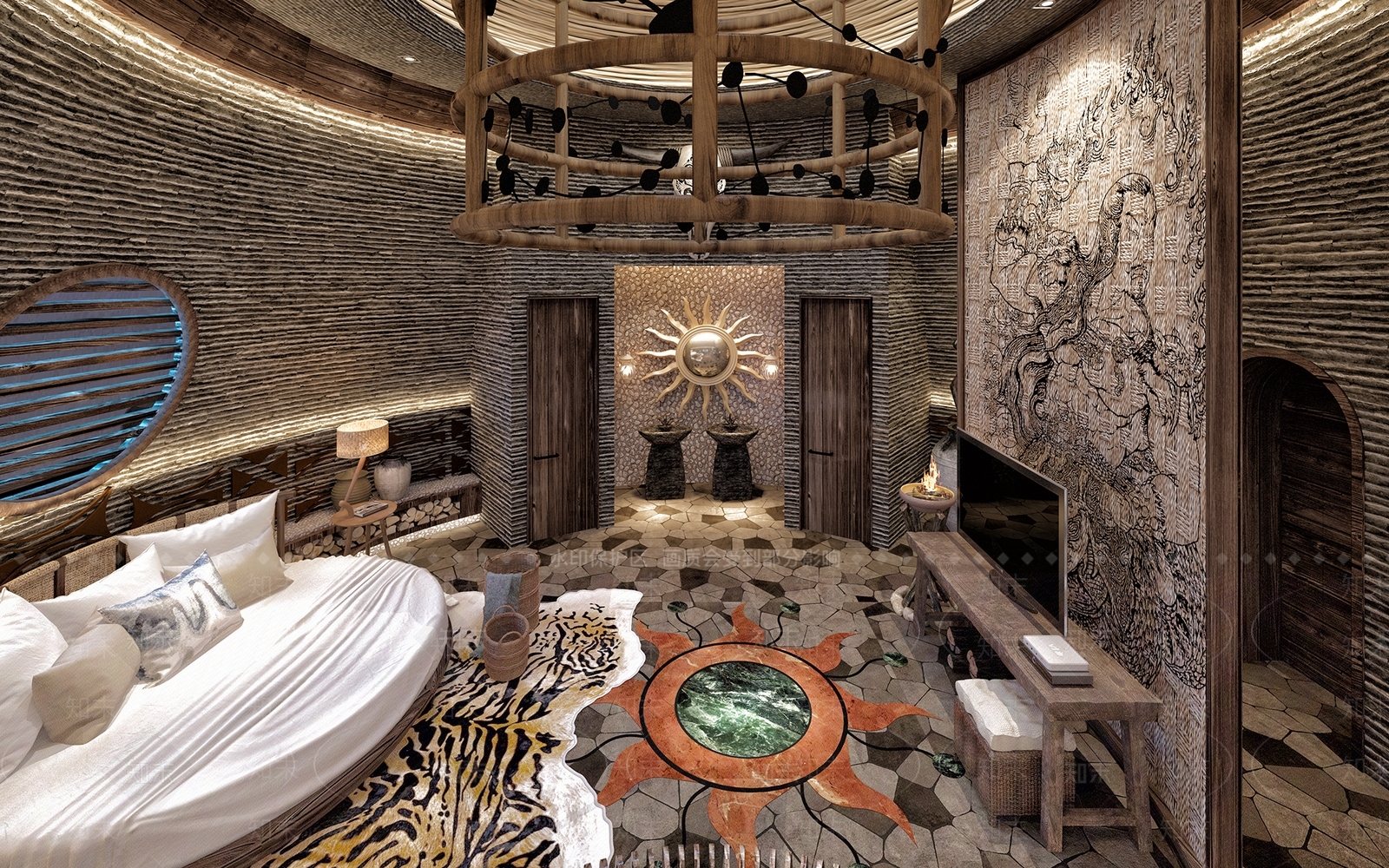 侘寂复古民宿3D模型下载【ID:1166976371】
