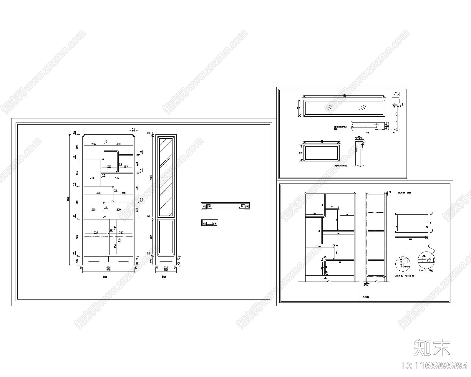 中式家具节点详图cad施工图下载【ID:1166996995】