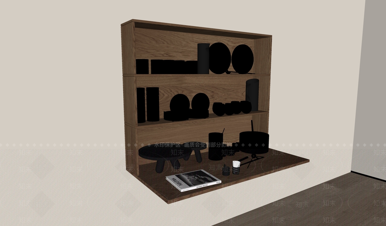 厨房用品组合SU模型下载【ID:1166999615】