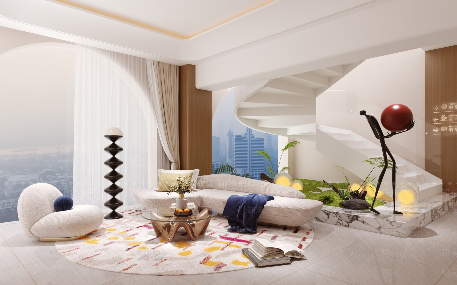现代奶油美容院3D模型下载【ID:1167003501】