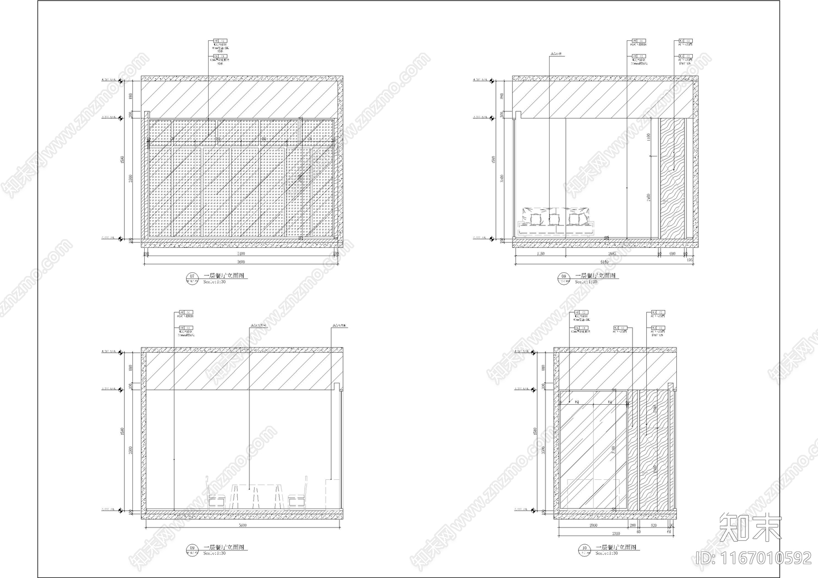 现代售楼处cad施工图下载【ID:1167010592】