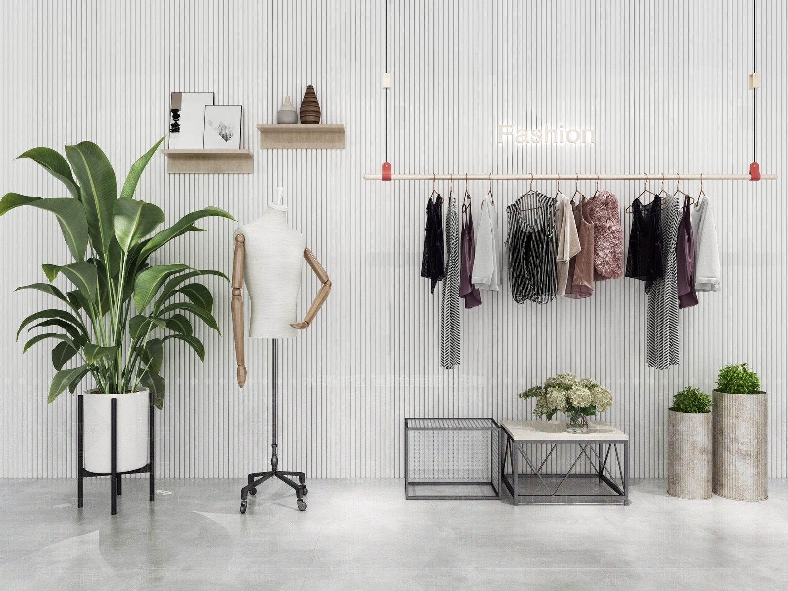 现代服装店3D模型下载【ID:1167014238】