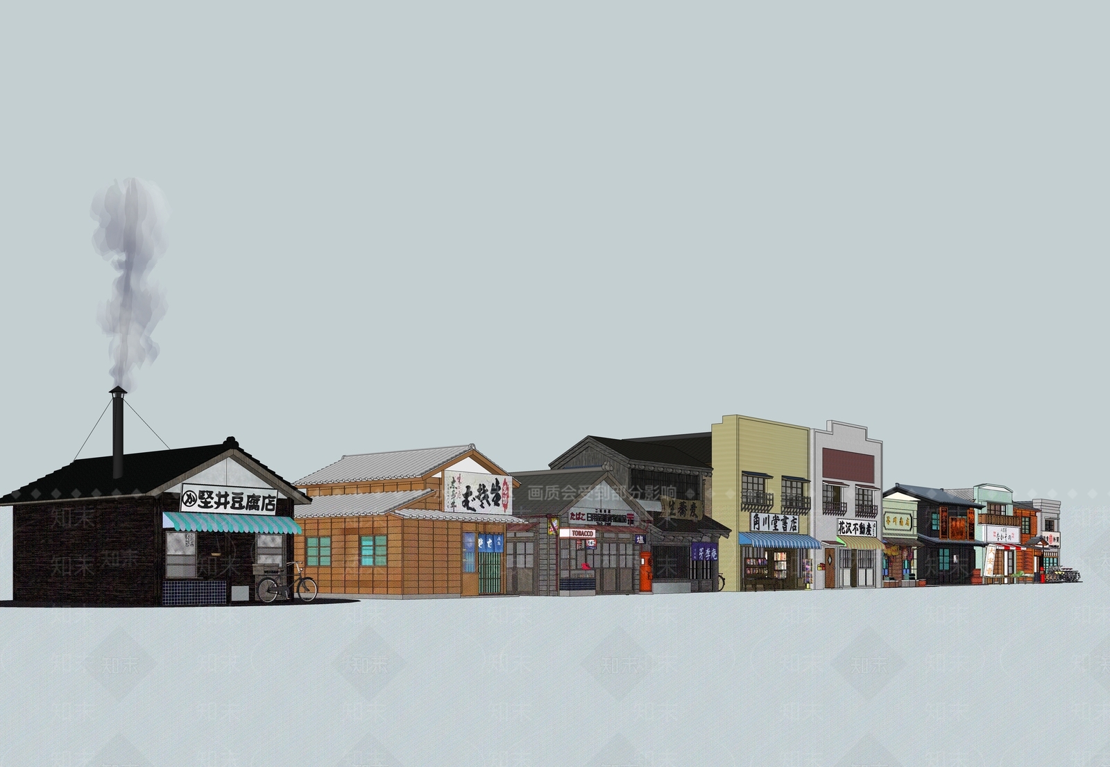 日式复古其他商业建筑SU模型下载【ID:1167015389】
